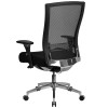 TYCOON Series 24/7 Intensive Use 300 lb. Rated Black Mesh Multifunction Ergonomic Office Chair with Seat Slider
