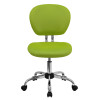 Mid-Back Apple Green Mesh Padded Swivel Task Office Chair with Chrome Base