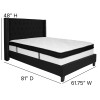 Riverdale Full Size Tufted Upholstered Platform Bed in Black Fabric with Memory Foam Mattress