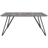 Corinth 31.5" x 63" Rectangular Dining Table in Faux Concrete Finish