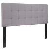 Bedford Tufted Upholstered Full Size Headboard in Light Gray Fabric