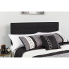 Bedford Tufted Upholstered King Size Headboard in Black Fabric