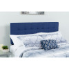 Bedford Tufted Upholstered King Size Headboard in Navy Fabric