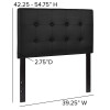 Lennox Tufted Upholstered Twin Size Headboard in Black Vinyl