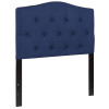 Cambridge Tufted Upholstered Twin Size Headboard in Navy Fabric