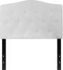 Cambridge Tufted Upholstered Twin Size Headboard in White Fabric
