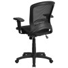 Mid-Back Transparent Black Mesh Executive Swivel Office Chair with Adjustable Arms