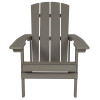 Charlestown All-Weather Adirondack Chair in Light Gray Faux Wood
