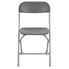 TYCOON Series 650 lb. Capacity Premium Grey Plastic Folding Chair