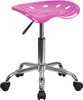 Vibrant Candy Heart Tractor Seat and Chrome Stool