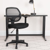 Mid-Back Black Mesh Swivel Task Office Chair with T-Arms