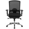 TYCOON Series 24/7 Intensive Use Big & Tall 350 lb. Rated Black Mesh Multifunction Swivel Ergonomic Office Chair