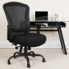 TYCOON Series 24/7 Intensive Use Big & Tall 400 lb. Rated Black Mesh Multifunction Synchro-Tilt Ergonomic Office Chair