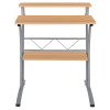 Clifton Maple Computer Desk with Top and Lower Storage Shelves