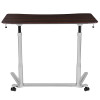 Sit-Down, Stand-Up Dark Wood Grain Computer Ergonomic Desk with 37.375"W Top (Adjustable Range 29" - 40.75")