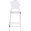 Ghost Counter Stool with Tear Back in Transparent Crystal