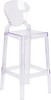 Ghost Barstool with Tear Back in Transparent Crystal