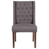 TYCOON Preston Series Gray Fabric Tufted Parsons Chair