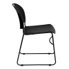 TYCOON Series 880 lb. Capacity Black Ultra-Compact Stack Chair with Black Frame