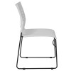 TYCOON Series 881 lb. Capacity White Sled Base Stack Chair with Air-Vent Back