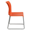 TYCOON Series 880 lb. Capacity Orange Full Back Contoured Stack Chair with Sled Base,