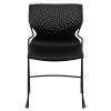 TYCOON Series 661 lb. Capacity Black Full Back Stack Chair with Black Frame