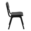 TYCOON Series 880 lb. Capacity Black Plastic Stack Chair with Open Back and Black Frame