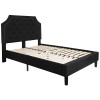 Brighton Full Size Tufted Upholstered Platform Bed in Black Fabric