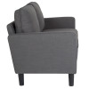 Washington Park Upholstered Loveseat in Dark Gray Fabric