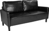 Washington Park Upholstered Sofa in Black Leather