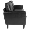 Washington Park Upholstered Sofa in Black Leather