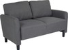 Candler Park Upholstered Loveseat in Dark Gray Fabric