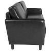 Candler Park Upholstered Sofa in Black Leather