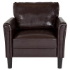 Bari Upholstered Chair in Brown Leather