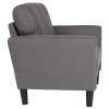 Bari Upholstered Chair in Dark Gray Fabric