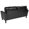 Bari Upholstered Sofa in Black Leather