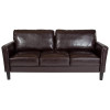 Bari Upholstered Sofa in Brown Leather