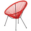 Valencia Oval Comfort Series Take Ten Red Rattan Lounge Chair