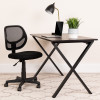 Low Back Black Mesh Swivel Task Office Chair with Curved Square Back