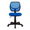 Low Back Blue Mesh Swivel Task Office Chair