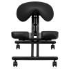 Ergonomic Kneeling Office Chair with Black Saddle Seat