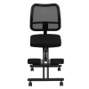 Mobile Ergonomic Kneeling Office Chair with Black Mesh Back