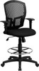 Mid-Back Designer Back Drafting Chair with Fabric Seat and Adjustable Arms