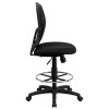 Mid-Back Designer Back Drafting Chair with Fabric Seat