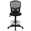 Mid-Back Designer Back Drafting Chair with Fabric Seat