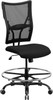 TYCOON Series Big & Tall 400 lb. Rated Black Mesh Ergonomic Drafting Chair