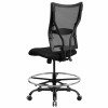 TYCOON Series Big & Tall 400 lb. Rated Black Mesh Ergonomic Drafting Chair