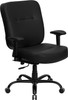 TYCOON Series Big & Tall 400 lb. Rated Black Leather Executive Ergonomic Office Chair with Adjustable Arms