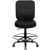 TYCOON Series Big & Tall 400 lb. Rated Black Leather Ergonomic Drafting Chair