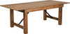 TYCOON Series 7' x 40" Rectangular Antique Rustic Solid Pine Folding Farm Table